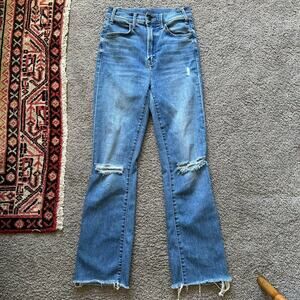 MOTHER Hustler Ankle Fray Jeans